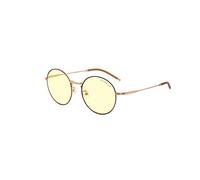 Gunnar Gafas para Videojuegos y Ordenador | Ellipse, Color de Montura: Black/Gold, Tente de Lentes: Ámbar (Bloques 65% de Luz Azul y 100% de UV) | con filtro de Luz Azul | Lente Patentada