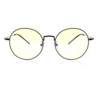 Gunnar Gafas para Videojuegos y Ordenador | Ellipse, Color de Montura: Onyx, Tente de Lentes: Ámbar (Bloques 65% de Luz Azul y 100% de UV) | con filtro de Luz Azul | Lente Patentada