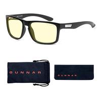 Gunnar Gafas para Videojuegos y Ordenador | Intercept- Fuerza de Lectura +1.5, Color de Montura: Onyx, Tente de Lentes: Ámbar (Bloques 65% de Luz Azul y 100% de UV)| Lente Patentada