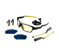 Gunnar Gafas para Videojuegos y Ordenador | Lightning Bolt 360, Color de Montura: ESL, Tente de Lentes: Ámbar (Bloques 65% de Luz Azul y 100% de UV) | con filtro de Luz Azul | Lente Patentada