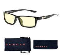 Gunnar Gafas para Videojuegos y Ordenador | Riot, Color de Montura: Onyx, Tente de Lentes: Ámbar (Bloques 65% de Luz Azul y 100% de UV) | con filtro de Luz Azul | Lente Patentada