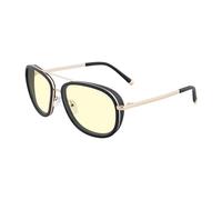 Gunnar Gafas videojuegos y ordenadores - DUME - Color del marco: Gold, Tinte de lente: ámbar (bloquea el 65% de la luz azul y el 100% de la luz ultravioleta)