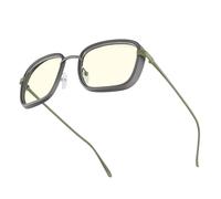 Gunnar Optiks Gafas bloqueadoras Fallout Vault 33 – Marco Gunmetal-Olive, Amber (65% azul, 100% UV)