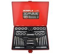 Gunpla Juego de 33 Piezas de Terrajas y Machos de Roscar Métrico/Pulgadas (BSP y NPT), Herramientas para Hacer Roscas