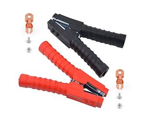 Gunpla Pinzas de Batería Coche 2 Piezas 600A Rojo y Negro, Pinzas de Arranque Profesionales para Coches Familiares, Camiones, SUV, Automóviles y Vehículos Pequeños