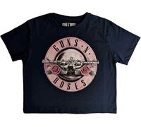 Guns N' Roses Camiseta de manga corta Classic Logo Ladies Navy Blue S