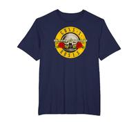 Guns 'n' Roses Hard Rock Band Bullet Logo by Rock Off Camiseta, Hombre Tallas Grandes, Azul Marino, 6X Alto