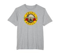 Guns 'n' Roses Hard Rock Band Bullet Logo by Rock Off Camiseta, Hombre Tallas Grandes, Gris Jaspeado, 6X Alto