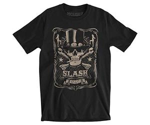 Guns N Roses Hombre Botella de Slash Slim Fit - Camiseta para Hombre Negro