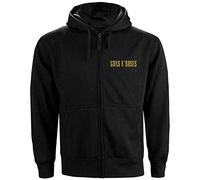 Guns N' Roses Classic Logo Sudadera Negra con Cremallera: X Large