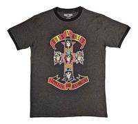 Guns N' Roses Ringer Camiseta Appetite for Destruction Oficial Unisex Carbón, gris, XL