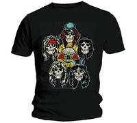 Bravado! Designs Camiseta Unisex Guns N Roses Vintage Heads Talla M Negra