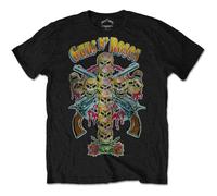 Guns N Roses - T-Shirt # S Black Unisex # Skull Cross 80s