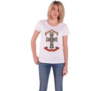 Guns N Roses - T-Shirt # S Ladies White # Appetite for Destruction