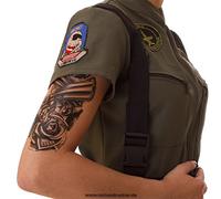 Guns Roses Dólar Tattoo en negro - Fake temporäres una vez Cuerpo adhesivo a1218, negro, 2 x Guns Roses Tattoo