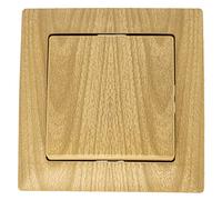 Gunsan Marco de interruptor Visage + inserto empotrado + cubierta de madera de roble ligero roble áspero