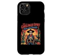 Gunslinger Esqueleto honra al Oeste Americano Carcasa para iPhone 11 Pro