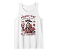 Gunslinger Occidental Día de los Muertos Camiseta sin Mangas