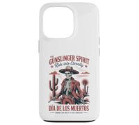 Gunslinger Occidental Día de los Muertos Carcasa para iPhone 13 Pro