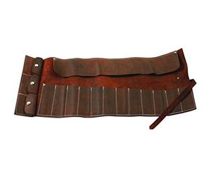 Gunson 77168 Leather Tool Roll Antique Finish 15 Pockets