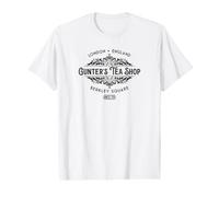 Gunter's Tea Shop Berkley Square Londres, Inglaterra, impresión Negra Camiseta gráfica económica