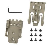 Gunyoo Kit de Cierre rápido, con Base adaptadora QLS19 y QLS22 Hebilla de Cierre rápido, para Funda de Trabajo de conexión rápida y Accesorios (Marrón)