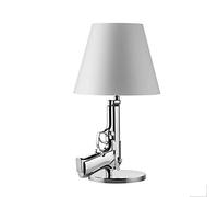GUOCC moderno American Retro Dormitorio Mesa de noche Lámpara de mesita de noche Creative Pistol Electroplate Gun Sky Light E27 Industrial Metal Desk Lantern for la sala de estar Restaurante Hotel Luz