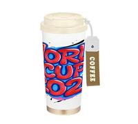 GuoChe 2026 - Vaso de graffiti con tapas, taza de café aislada de acero inoxidable para bebidas frías y calientes, 17 onzas