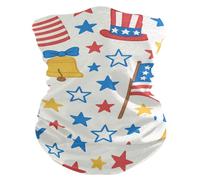 GuoChe 4th_july_flags_picture_book_pattern Four Season Wind Proof Beanie Neck Gaiter for Men Moisture Wicking Beanie Mask for Face for Hiking Halloween Mask Masks for the cara