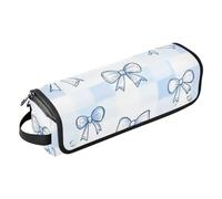 GuoChe Alfombrilla resistente al calor con cremallera para planchas planas, alisadores, rizadores, organizador portátil con bonito lazo y corazón a cuadros