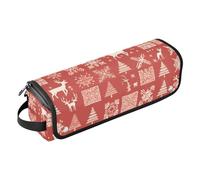 GuoChe Alfombrilla resistente al calor para alisadores, rizadores, secador de pelo, copos de nieve, decoración festiva, bolsa de viaje para mujer