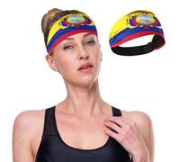 GuoChe Banda elástica para el sudor de la bandera nacional de Ecuador que absorbe la humedad, para fútbol, senderismo, lavado de la cara