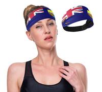 GuoChe Bandera de Santa Elena Ascensión y Tristán Da Cunha - Diadema refrescante para mujer, banda elástica para el sudor para mujer