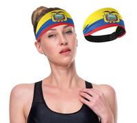 GuoChe Banderas de Ecuador con diseño de bandera de Ecuador, bonitas diademas antideslizantes para mujer, bandas elásticas para el sudor, para yoga, baloncesto, ciclismo, lavado de la cara