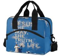 GuoChe - Bolsa de almuerzo aislada para adultos, cristiano Jesús fe moderna, color blanco 1
