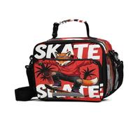 GuoChe Bolsa de almuerzo Kate Fox Graphic Skateboard de alta capacidad reutilizable con correa ajustable para el hombro, contenedores de almuerzo para el trabajo, picnic, playa