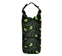 GuoChe Bolsa de transporte para botella de agua, diseño de dibujos animados, color verde, ahorra espacio, bolsa de transporte para senderismo, se adapta a botellas de 20 onzas, 24 onzas, 32 onzas, 40