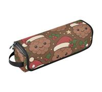 GuoChe Bolsa de viaje para herramientas para el cabello con almohadilla resistente al calor, piñas de Navidad