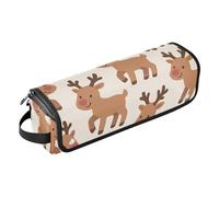 GuoChe Bolsa de viaje para herramientas para el pelo con alfombrilla de hierro, diseño de reno navideño