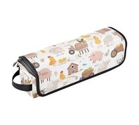 GuoChe Bolsa de viaje para mujeres y tapete resistente al calor, impermeable, organizador de viaje para planchas, alisadores, rizadores, animales de granja y tractor