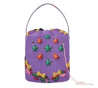 GuoChe Bolsa de viaje portátil con patrón de corona de Navidad y campana, color morado