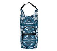 GuoChe Bolsa transportadora para botellas de agua y funda con diseño de copos de nieve de Feliz Navidad, color azul, funda aislada, se adapta a botellas de 20 onzas, 24 onzas, 32 onzas, 40 onzas