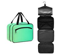 GuoChe Bolsas colgantes para viajes con gancho, bolsa de medicina multifuncional de diseño para cruceros, viajes, baño, bolsa para guardar maquillaje M, Verde oscuro degradado., M, Colorido