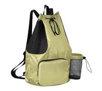 GuoChe - Bolsas deportivas con cordón y soporte para botellas de agua, impermeable, para nadar, Caqui oscuro, talla única