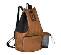 GuoChe - Bolsas deportivas con cordón y soporte para botellas de agua, impermeable, para nadar, Marrón, talla única