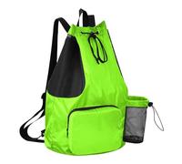 GuoChe - Bolsas deportivas con cordón y soporte para botellas de agua, impermeable, para nadar, Verde (Lawn Green), talla única