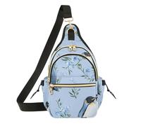 GuoChe Bolsas laterales para mujer, antirrobo, bolsa deportiva para correr, senderismo, Chic Penguin azul claro, One Size, Colorido