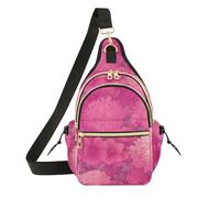 GuoChe Bolso bandolera para mujer, correa ajustable, bolsa para cámara de golf, viajes, Flores de dianthus de rubor intenso, One Size