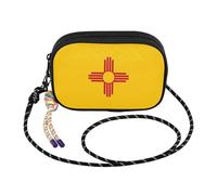 GuoChe - Bolso bandolera pequeño para hombre con correa ajustable, bandolera para senderismo, viajes, New Mexico State Flag, Talla única