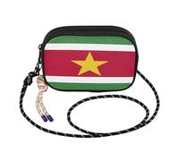 GuoChe - Bolso bandolera pequeño para mujer, práctico con ranuras para tarjetas de crédito, cartera para teléfono celular, Bandera Nacional de Surinam, Talla única